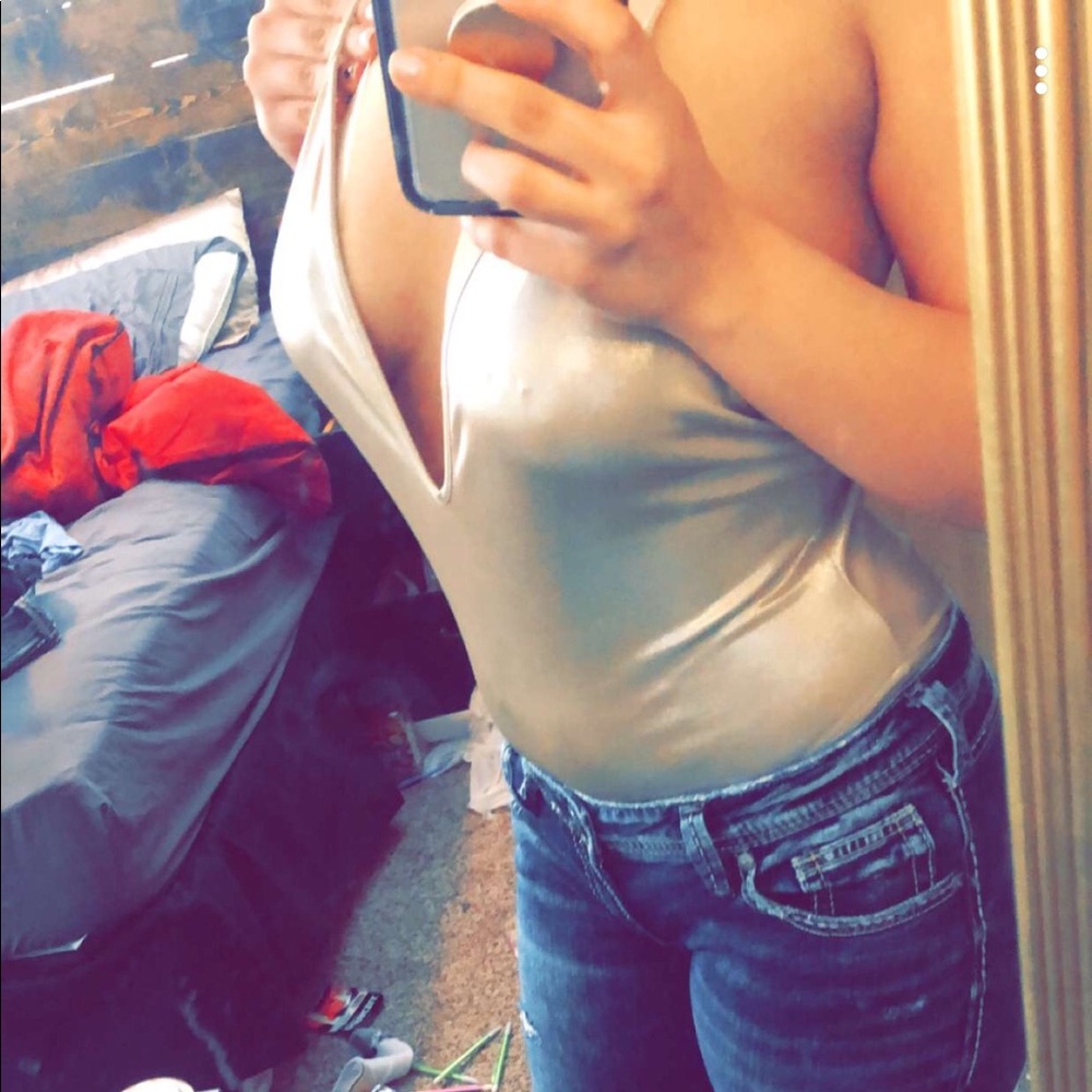 Champagne colored body suit!